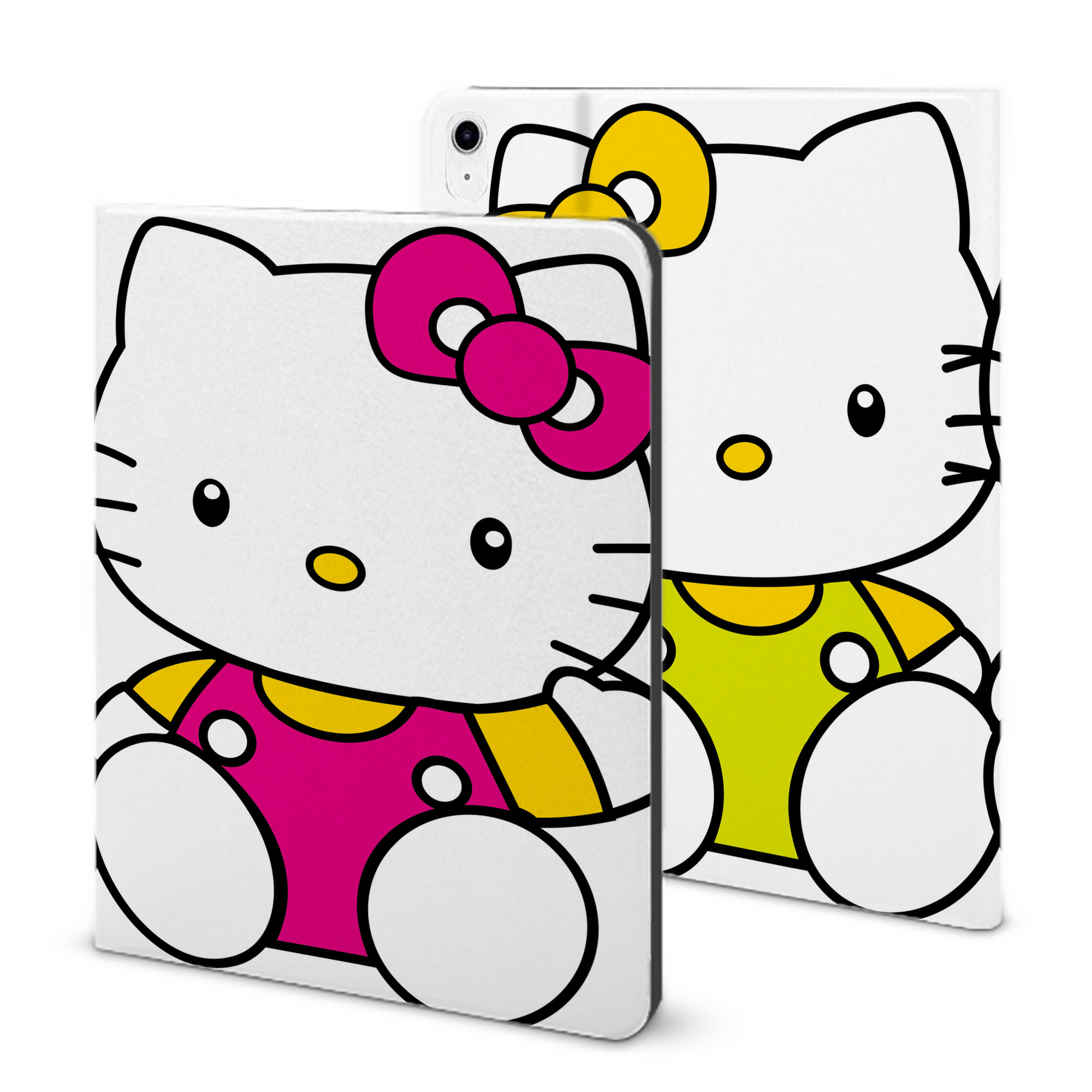 （画像用） Hello Kitty ハローキティ IPad ケース ブック型 PUレザー TPU 耐衝撃 軽量 薄型 ペン収納なし 全面保護 IPad 各モデル対応